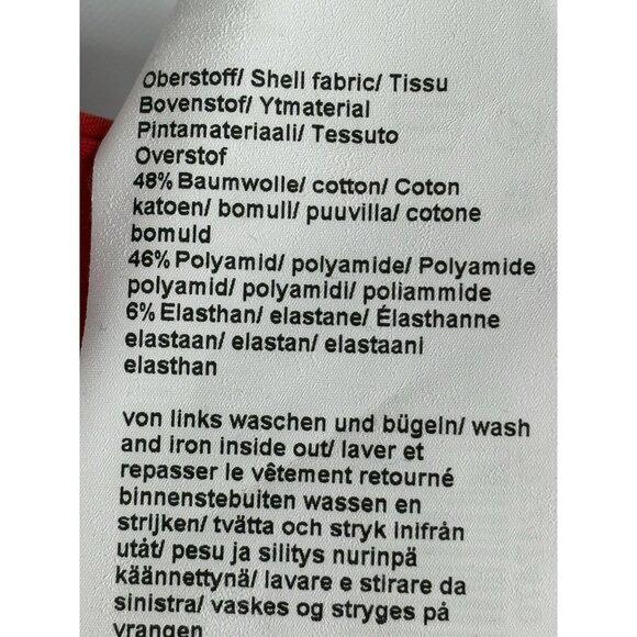 Atelier Gardeur DINA 2 Pants Red Womens Sz 16 Zip Pockets 28” Inseam Stretch - Picture 9 of 13